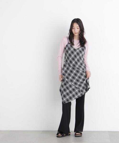 N.(N. Natural Beauty Basic)(エヌエヌナチュラルビューティーベーシック)の「チェックキャミチュニック(キャミソール・レディース・グレー系その他/ブラウン系その他・フリ-)」の7枚目の写真