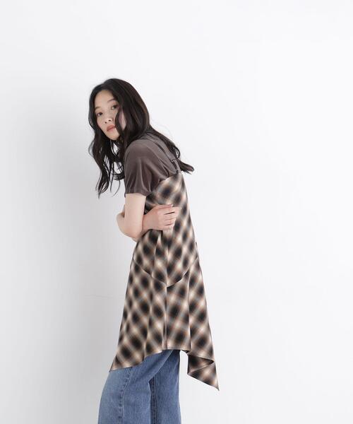 N.(N. Natural Beauty Basic)(エヌエヌナチュラルビューティーベーシック)の「チェックキャミチュニック(キャミソール・レディース・グレー系その他/ブラウン系その他・フリ-)」の12枚目の写真