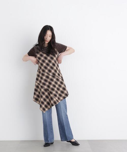 N.(N. Natural Beauty Basic)(エヌエヌナチュラルビューティーベーシック)の「チェックキャミチュニック(キャミソール・レディース・グレー系その他/ブラウン系その他・フリ-)」の13枚目の写真