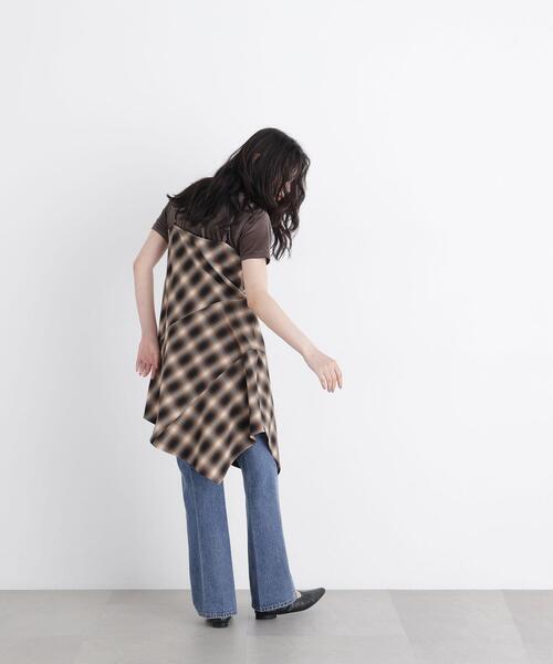 N.(N. Natural Beauty Basic)(エヌエヌナチュラルビューティーベーシック)の「チェックキャミチュニック(キャミソール・レディース・グレー系その他/ブラウン系その他・フリ-)」の17枚目の写真