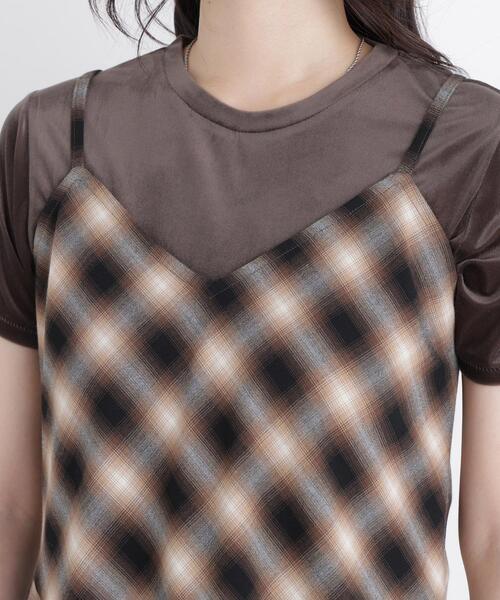 N.(N. Natural Beauty Basic)(エヌエヌナチュラルビューティーベーシック)の「チェックキャミチュニック(キャミソール・レディース・グレー系その他/ブラウン系その他・フリ-)」の20枚目の写真
