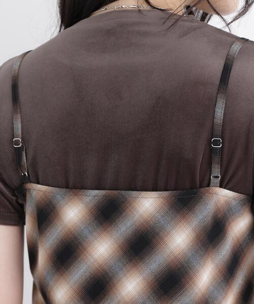 N.(N. Natural Beauty Basic)(エヌエヌナチュラルビューティーベーシック)の「チェックキャミチュニック(キャミソール・レディース・グレー系その他/ブラウン系その他・フリ-)」の21枚目の写真