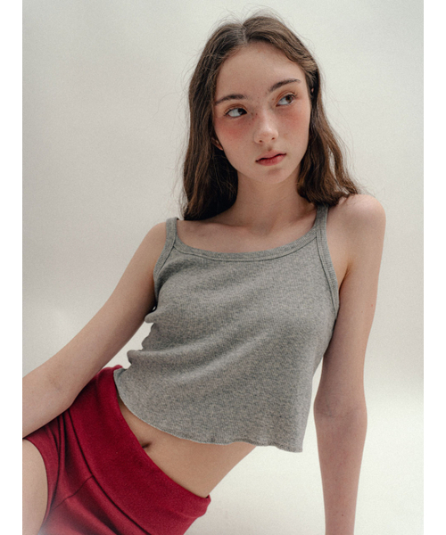 VISUS(ヴィスシュ)の「Rib Crop Sleeveless_Melange(Tシャツ/カットソー・レディース・その他・FREE)」の1枚目の写真