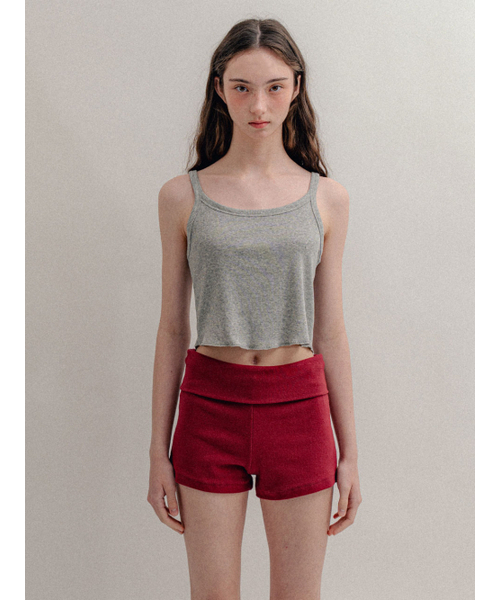 VISUS(ヴィスシュ)の「Rib Crop Sleeveless_Melange(Tシャツ/カットソー・レディース・その他・FREE)」の2枚目の写真