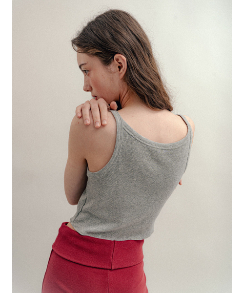 VISUS(ヴィスシュ)の「Rib Crop Sleeveless_Melange(Tシャツ/カットソー・レディース・その他・FREE)」の6枚目の写真