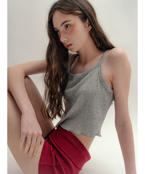 VISUS(ヴィスシュ)の「Rib Crop Sleeveless_Melange(Tシャツ/カットソー・レディース・その他・FREE)」の8枚目の写真