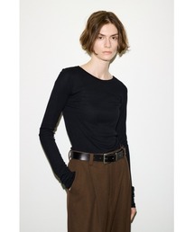 THROW SHEER FINE FIT C/N TOPS シアーファインフィットクルーネックトップス 秋服 冬服