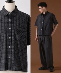 ショート丈半袖チェックシャツ OXA