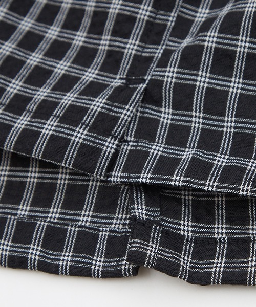 OXA(オグザ)の「ショート丈半袖チェックシャツ OXA(シャツ/ブラウス・メンズ・ブラック/ブラック系・MEDIUM/LARGE)」の17枚目の写真
