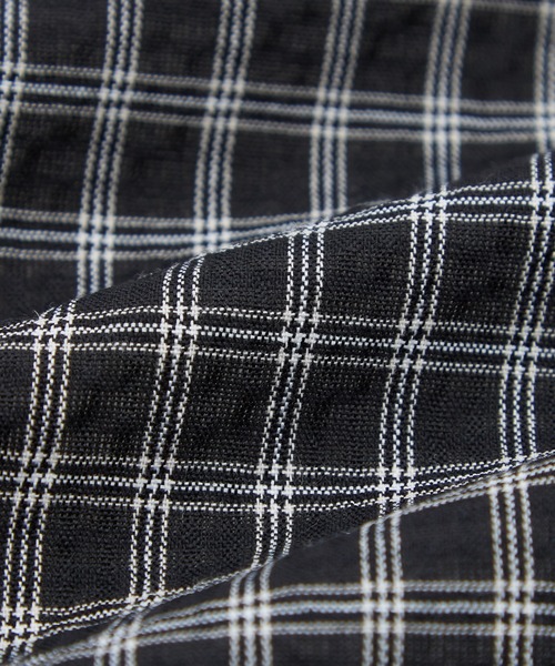OXA(オグザ)の「ショート丈半袖チェックシャツ OXA(シャツ/ブラウス・メンズ・ブラック/ブラック系・MEDIUM/LARGE)」の18枚目の写真