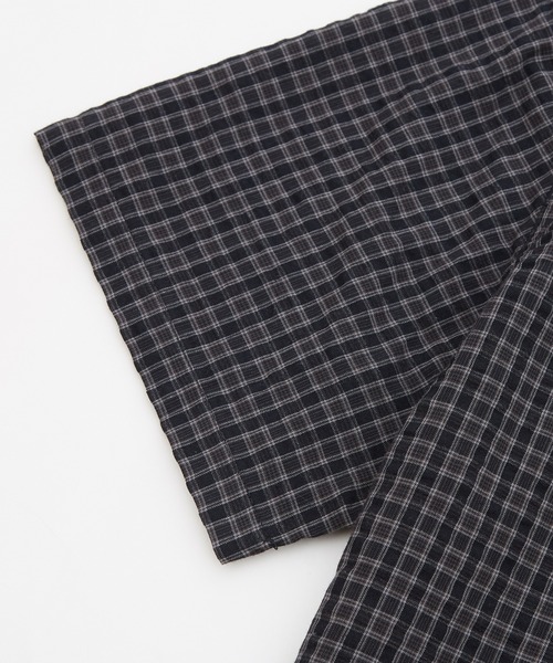 OXA(オグザ)の「ショート丈半袖チェックシャツ OXA(シャツ/ブラウス・メンズ・ブラック/ブラック系・MEDIUM/LARGE)」の22枚目の写真