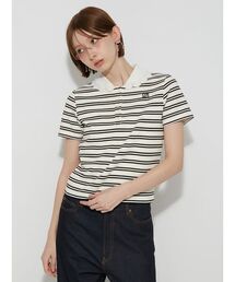 スカラップカラーポロシャツ