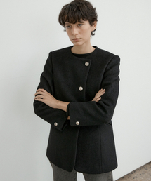 MONO WOOL BOUCLE TWEED JK-BLACK