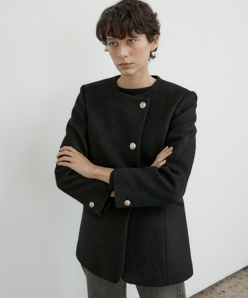 OCTETTE(オテット)の「MONO WOOL BOUCLE TWEED JK-BLACK(その他アウター・レディース・その他・FREE)」の1枚目の写真