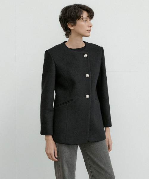 OCTETTE(オテット)の「MONO WOOL BOUCLE TWEED JK-BLACK(その他アウター・レディース・その他・FREE)」の3枚目の写真