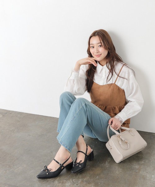 Honeys(ハニーズ)の「デニムフレアパンツ(デニムパンツ・レディース・ブルー系その他/ワンウォッシュ/ブラック・L/LL/M/S/SS)」の11枚目の写真