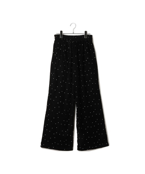Couture d'adam(クチュールドアダム)の「【COUTURE D'ADAM(クチュール ド アダム)】Stardust Glitter Velvet Easy Wide Pant(その他パンツ・レディース・ブラック・36)」の2枚目の写真