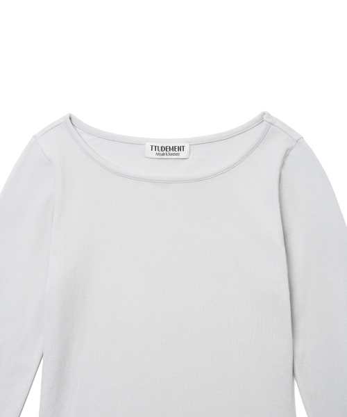 TTUDEMENT(トュードメント)の「HALTER-NECK LAYERED T-SHIRT_LIGHT GREY(Tシャツ/カットソー・レディース・その他・FREE)」の8枚目の写真