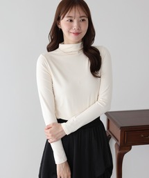 モックネックロングTシャツ