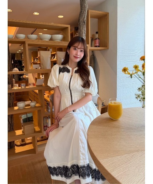 Her lip to（ハーリップトゥー）の「Aurelia Front Zip Dress（ワンピース・レディース・オフホワイト・S/M）」の10枚目の写真