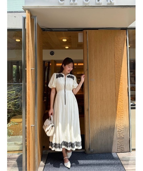 Her lip to（ハーリップトゥー）の「Aurelia Front Zip Dress（ワンピース・レディース・オフホワイト・S/M）」の11枚目の写真