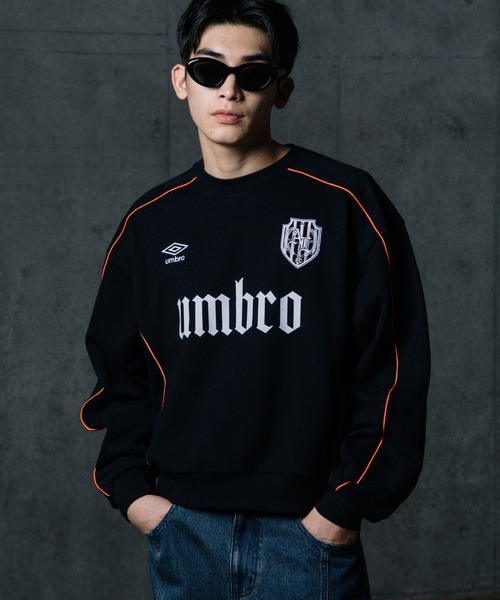 ALAND(エーランド)の「【UNISEX】ALAND×UMBRO/パイピングスウェット(裏毛)(スウェット・メンズ・グレー/ブラック・LARGE/SMALL)」の2枚目の写真