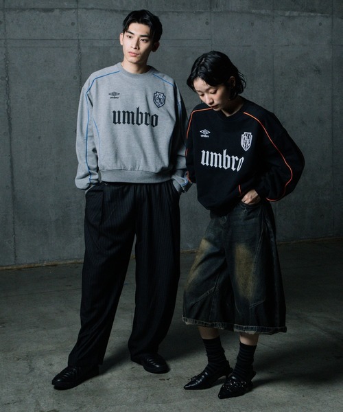 ALAND(エーランド)の「【UNISEX】ALAND×UMBRO/パイピングスウェット(裏毛)(スウェット・メンズ・グレー/ブラック・LARGE/SMALL)」の4枚目の写真