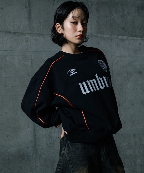 ALAND(エーランド)の「【UNISEX】ALAND×UMBRO/パイピングスウェット(裏毛)(スウェット・メンズ・グレー/ブラック・LARGE/SMALL)」の12枚目の写真