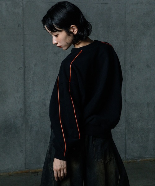 ALAND(エーランド)の「【UNISEX】ALAND×UMBRO/パイピングスウェット(裏毛)(スウェット・メンズ・グレー/ブラック・LARGE/SMALL)」の13枚目の写真