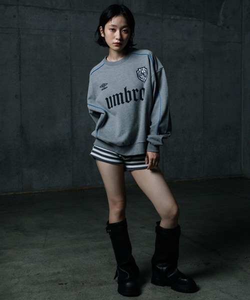 ALAND(エーランド)の「【UNISEX】ALAND×UMBRO/パイピングスウェット(裏毛)(スウェット・メンズ・グレー/ブラック・LARGE/SMALL)」の14枚目の写真