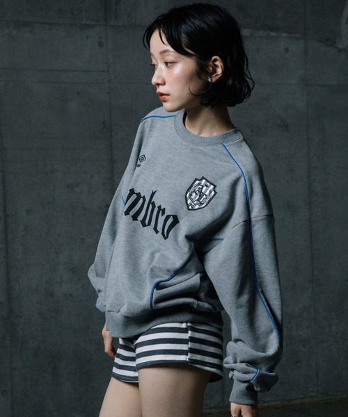 ALAND(エーランド)の「【UNISEX】ALAND×UMBRO/パイピングスウェット(裏毛)(スウェット・メンズ・グレー/ブラック・LARGE/SMALL)」の16枚目の写真