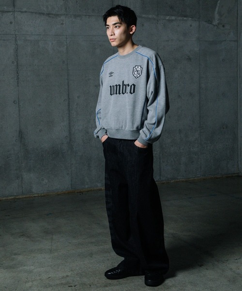ALAND(エーランド)の「【UNISEX】ALAND×UMBRO/パイピングスウェット(裏毛)(スウェット・メンズ・グレー/ブラック・LARGE/SMALL)」の19枚目の写真