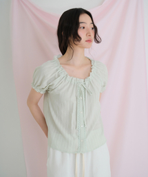 Claire capsleeve blouse (MINT)
