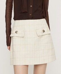 【AW PRE ORDER 第2弾】TWEED SKORT ツイードスコート 秋服 ミニスカート インナーパンツ付き インパン付き