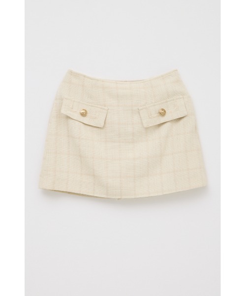 SLY(スライ)の「【AW PRE ORDER 第2弾】TWEED SKORT ツイードスコート 秋服 ミニスカート インナーパンツ付き インパン付き(スカート・レディース・ブラック系その他2/アイボリー・0/1)」の12枚目の写真