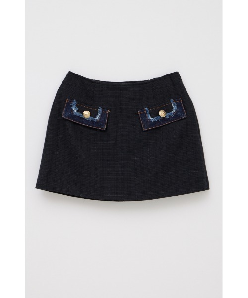 SLY(スライ)の「【AW PRE ORDER 第2弾】TWEED SKORT ツイードスコート 秋服 ミニスカート インナーパンツ付き インパン付き(スカート・レディース・ブラック系その他2/アイボリー・0/1)」の19枚目の写真