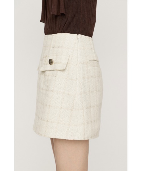 SLY(スライ)の「【AW PRE ORDER 第2弾】TWEED SKORT ツイードスコート 秋服 ミニスカート インナーパンツ付き インパン付き(スカート・レディース・ブラック系その他2/アイボリー・0/1)」の7枚目の写真