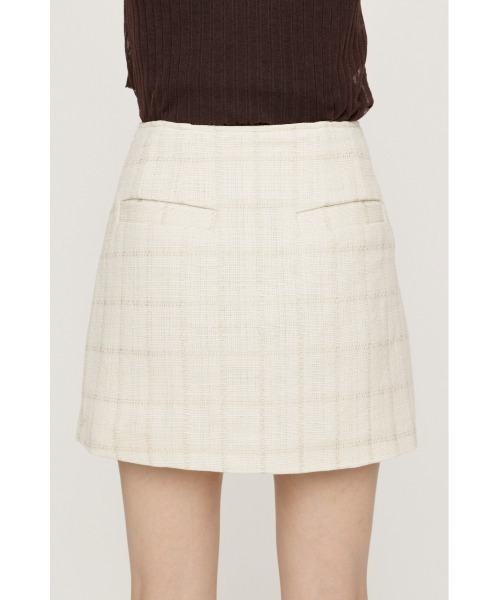 SLY(スライ)の「【AW PRE ORDER 第2弾】TWEED SKORT ツイードスコート 秋服 ミニスカート インナーパンツ付き インパン付き(スカート・レディース・ブラック系その他2/アイボリー・0/1)」の8枚目の写真