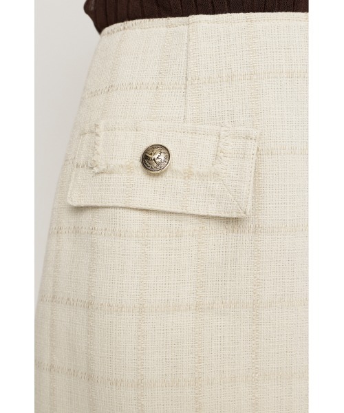 SLY(スライ)の「【AW PRE ORDER 第2弾】TWEED SKORT ツイードスコート 秋服 ミニスカート インナーパンツ付き インパン付き(スカート・レディース・ブラック系その他2/アイボリー・0/1)」の9枚目の写真