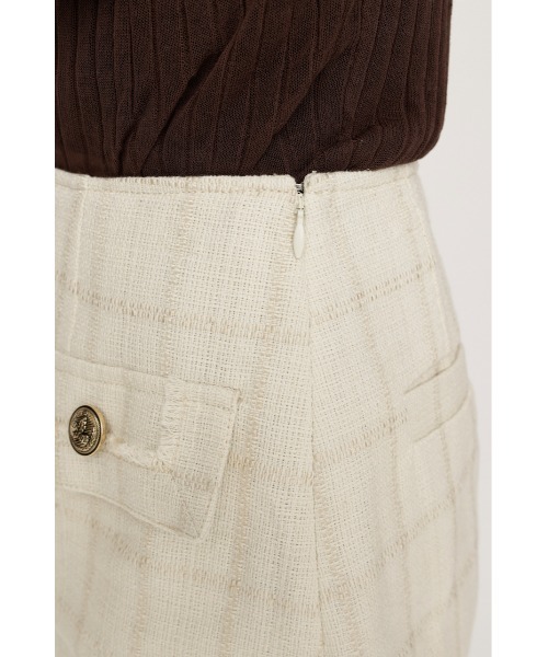 SLY(スライ)の「【AW PRE ORDER 第2弾】TWEED SKORT ツイードスコート 秋服 ミニスカート インナーパンツ付き インパン付き(スカート・レディース・ブラック系その他2/アイボリー・0/1)」の11枚目の写真