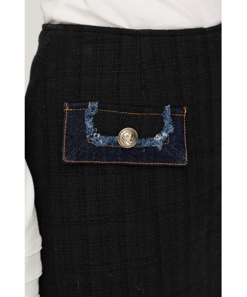 SLY(スライ)の「【AW PRE ORDER 第2弾】TWEED SKORT ツイードスコート 秋服 ミニスカート インナーパンツ付き インパン付き(スカート・レディース・ブラック系その他2/アイボリー・0/1)」の18枚目の写真