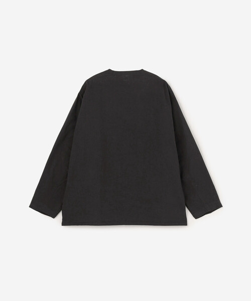 ORCIVAL(オーシバル)の「ORCIVAL | コットンツイル ノーカラー シャツ MEN(シャツ/ブラウス・メンズ・パープル/ブラウン系その他/ブラック・5/4)」の5枚目の写真
