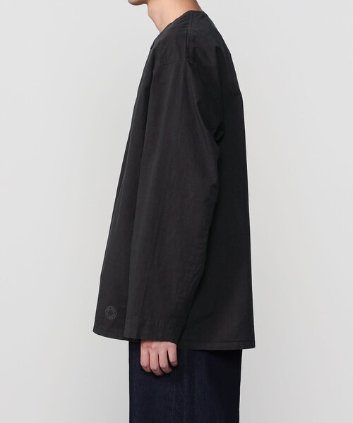 ORCIVAL(オーシバル)の「ORCIVAL | コットンツイル ノーカラー シャツ MEN(シャツ/ブラウス・メンズ・パープル/ブラウン系その他/ブラック・5/4)」の13枚目の写真