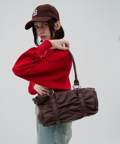 CIAOPANIC TYPY(チャオパニックティピー)の「:【ZOZO限定】ギャザーデザイン2WAYBAG(ショルダーバッグ・レディース・ブラック/ブラウン・ONE SIZE)」の11枚目の写真