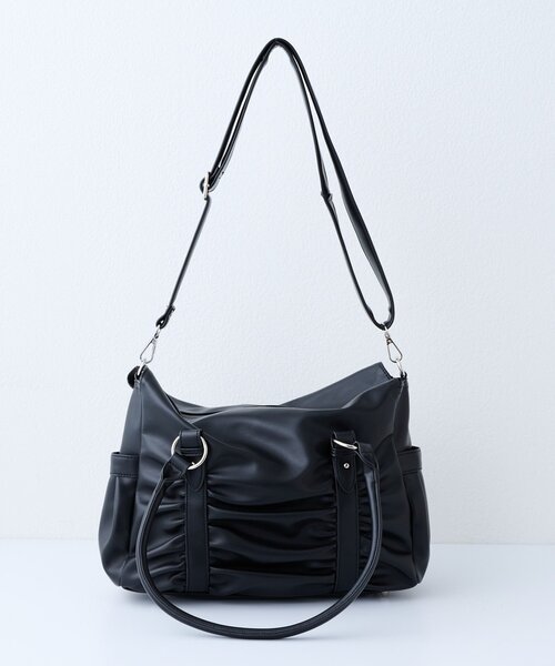 CIAOPANIC TYPY(チャオパニックティピー)の「:【ZOZO限定】ギャザーデザイン2WAYBAG(ショルダーバッグ・レディース・ブラック/ブラウン・ONE SIZE)」の16枚目の写真