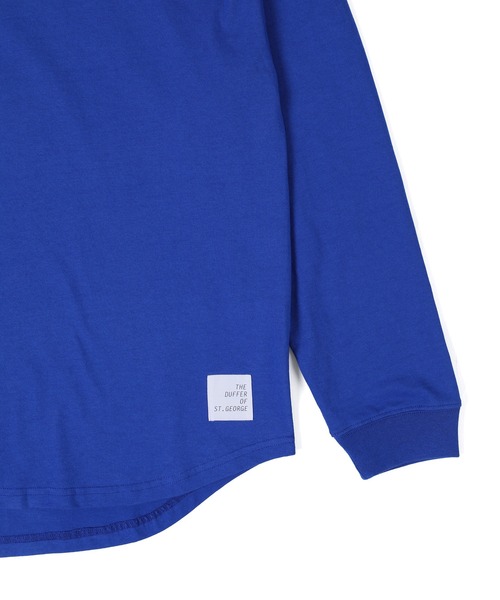 The DUFFER of ST.GEORGE（ザダファーオブセントジョージ）の「【WEB限定アイテム】8oz HEAVY WEIGHT CREW NECK ROUND HEM L/SL TEE：8オンス ヘビーウェイト クルーネック ラウンドヘム ロンT（Tシャツ/カットソー・メンズ・ホワイト/ブラック/ブルー・MEDIUM/SMALL/X-LARGE/LARGE）」の18枚目の写真
