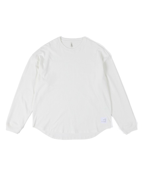 The DUFFER of ST.GEORGE（ザダファーオブセントジョージ）の「【WEB限定アイテム】8oz HEAVY WEIGHT CREW NECK ROUND HEM L/SL TEE：8オンス ヘビーウェイト クルーネック ラウンドヘム ロンT（Tシャツ/カットソー・メンズ・ホワイト/ブラック/ブルー・MEDIUM/SMALL/X-LARGE/LARGE）」の12枚目の写真