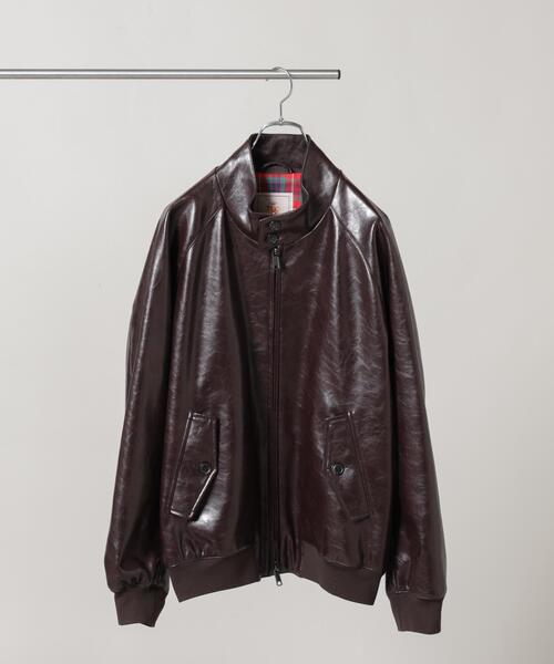 BARACUTA(バラクータ)の「BARACUTA/別注 G9 フェイクレザー ショート ブルゾン(ブルゾン・メンズ・ブラウン/ブラック・M/L/S)」の1枚目の写真