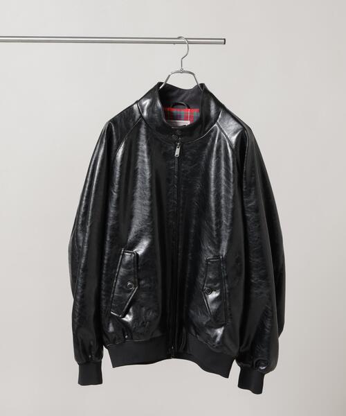 BARACUTA(バラクータ)の「BARACUTA/別注 G9 フェイクレザー ショート ブルゾン(ブルゾン・メンズ・ブラウン/ブラック・M/L/S)」の2枚目の写真