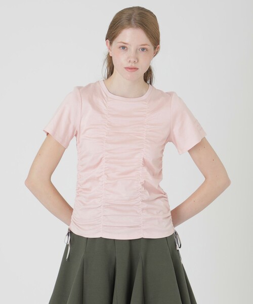 BLUE LABEL CRESTBRIDGE(ブルーレーベルクレストブリッジ)の「【umbro】シャーリングTシャツ(Tシャツ/カットソー・レディース・ベビーピンク/オフホワイト/ブラック・38)」の3枚目の写真